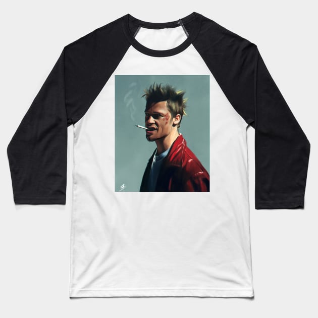 Tyler Durden Baseball T-Shirt by TheSig